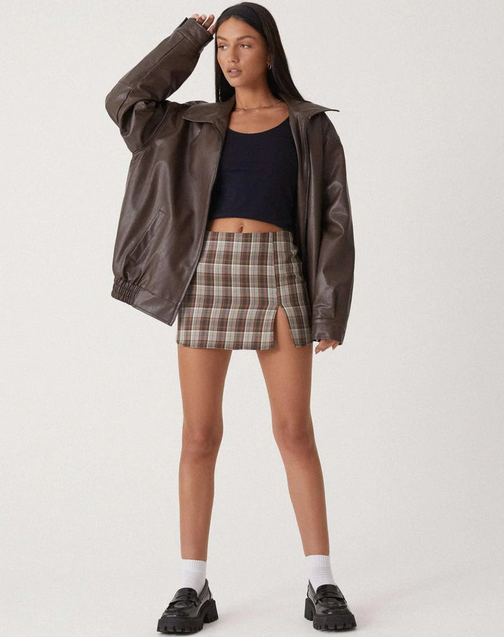 Stilla | Størrelse Pu Jakke Trendy Streetwear