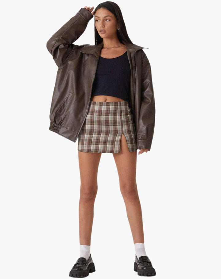 Stilla | Oversize Kunstlæderjakke - Fashionabel Streetstyle-Look til Fritid & Hverdag