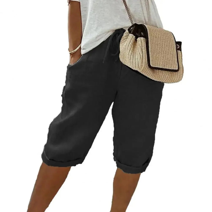 Stilla | Kvinders Bomulds Linned Mode Designer 3/4 Bukser