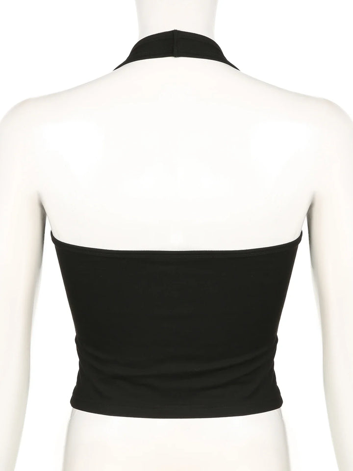 Stilla | Kvinders Deep V-Toppe Halter Fashion Designer Singlets