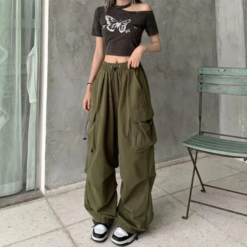 Stilla | Kvinders Draw String Fashion Designer Cargo Bred Ben Bukser
