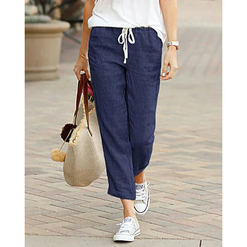 Stilla | Kvinders Draw String Loose Fashion Designer Cotton Pants