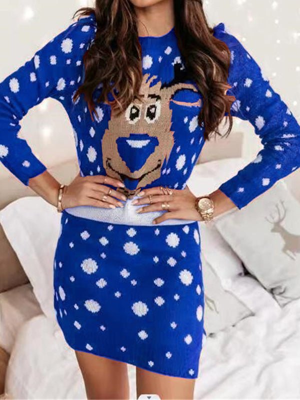 Stilla | Damekjoler Afslappet Juleprint Langærmet Kjole