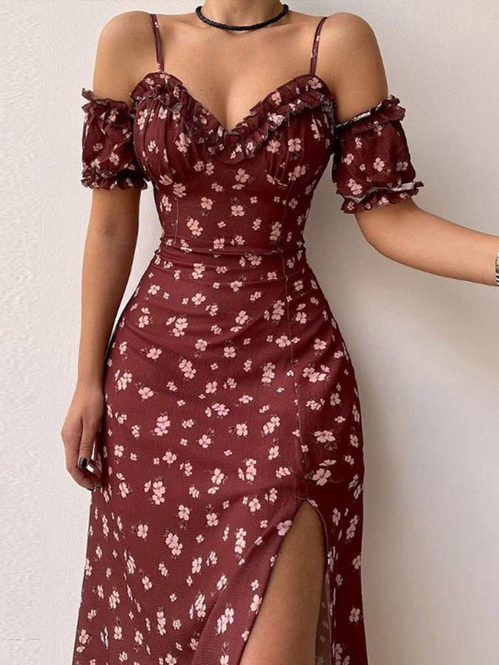Stilla | Kvinders Kjoler Slynge Blomster Off Shoulder Slids Kjole