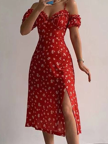 Stilla | Kvinders Kjoler Slynge Blomster Off Shoulder Slids Kjole