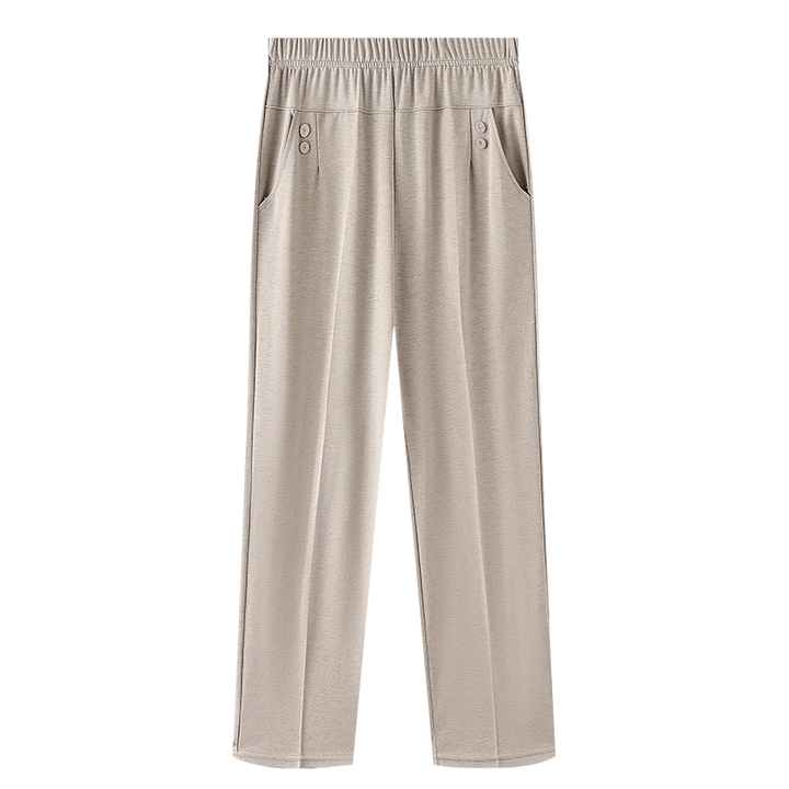 Stilla | Kvinders Elastiske Lige Ben Fashion Xl 8xl Designer Kontor Bukser (plus Størrelse)