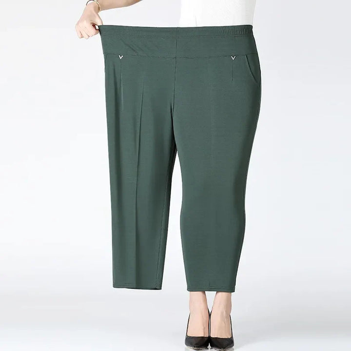 Stilla | Designer 1 8xl Høj Talje Elastiske Bukser (plus Størrelse)