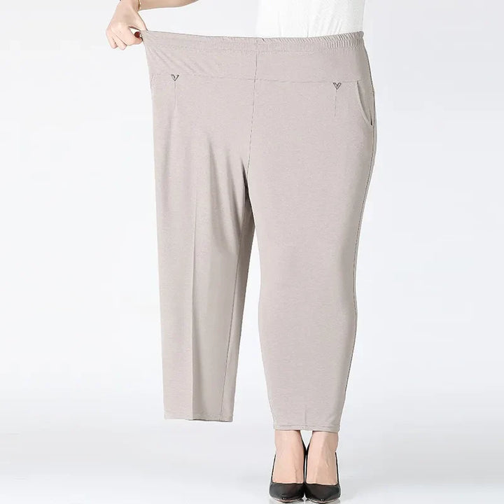 Stilla | Designer 1 8xl Høj Talje Elastiske Bukser (plus Størrelse)