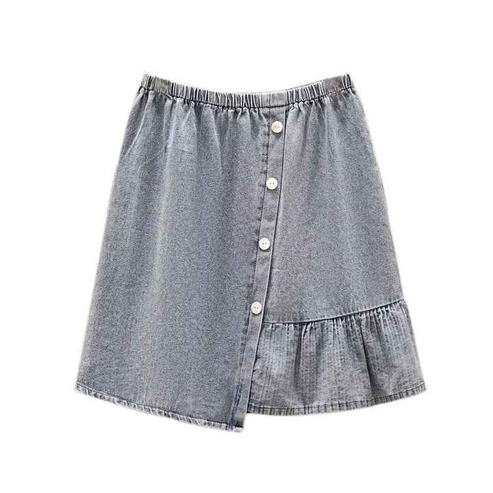 Stilla | Designer 6 9xl Korte Denim Nederdele (plus Størrelse)