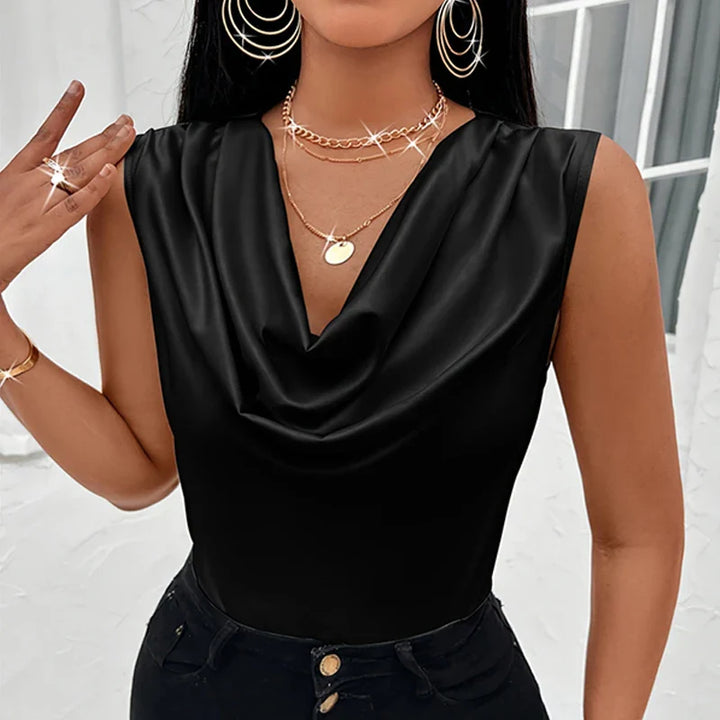 Stilla | Designer Crop Tops Cowl Neck Toppe