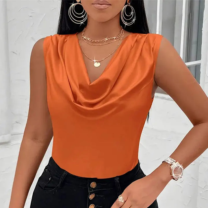 Stilla | Designer Crop Tops Cowl Neck Toppe