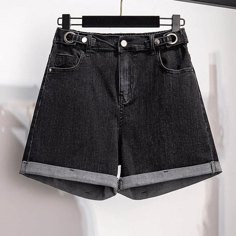 Stilla | Designer Høj Talje Denim 5 9xl Mode Designer Høj Talje Denim Shorts (plus Størrelse)