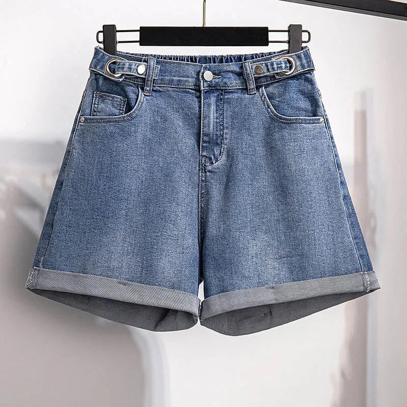 Stilla | Designer Høj Talje Denim 5 9xl Mode Designer Høj Talje Denim Shorts (plus Størrelse)
