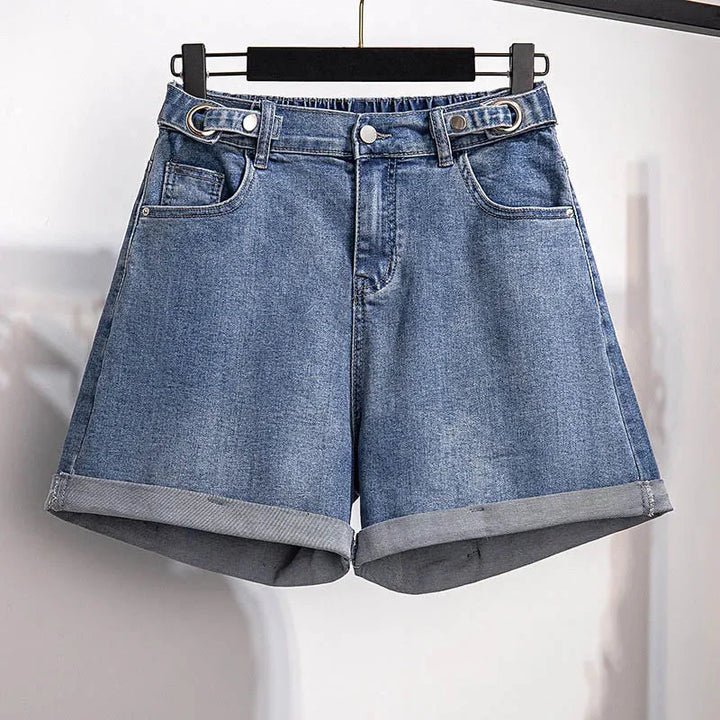 Stilla | Designer Høj Talje Denim 5 9xl Mode Designer Høj Talje Denim Shorts (plus Størrelse)