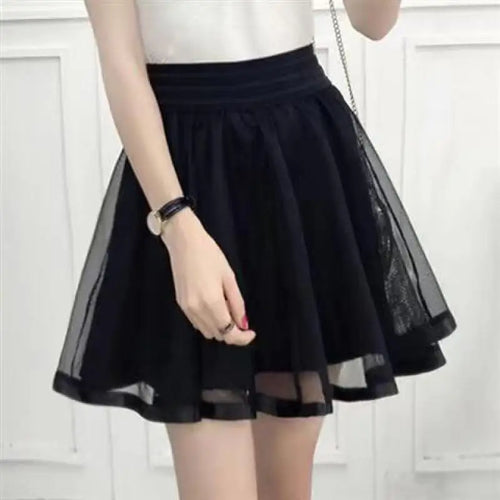 Stilla | Designer Mesh Overlay Mini Nederdele (kort)