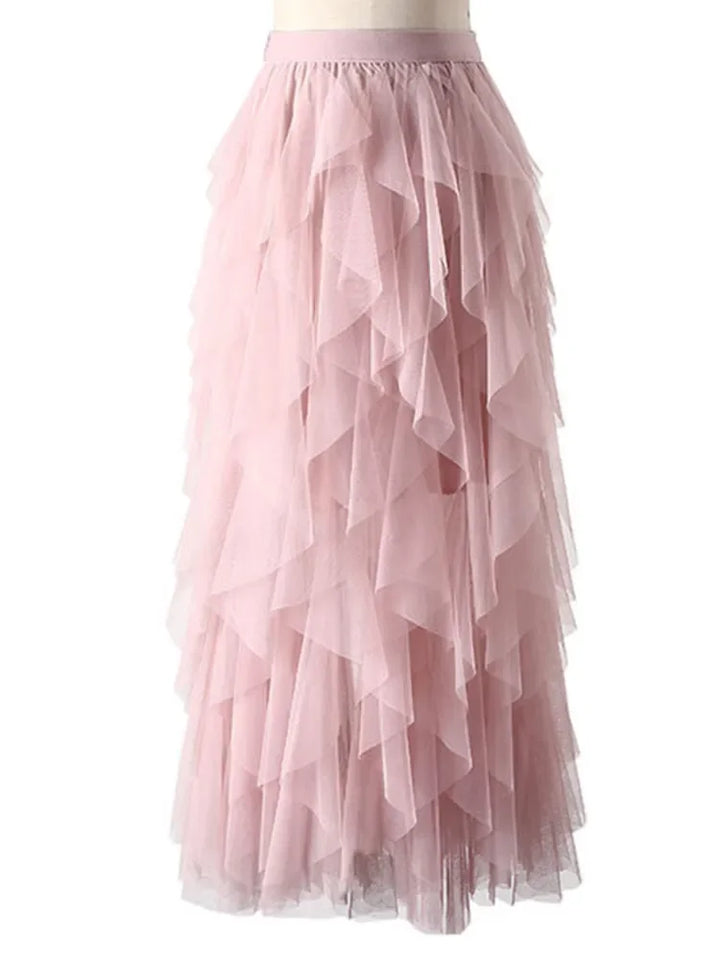 Stilla | Designer Ruffle Laget Skirts (lang)