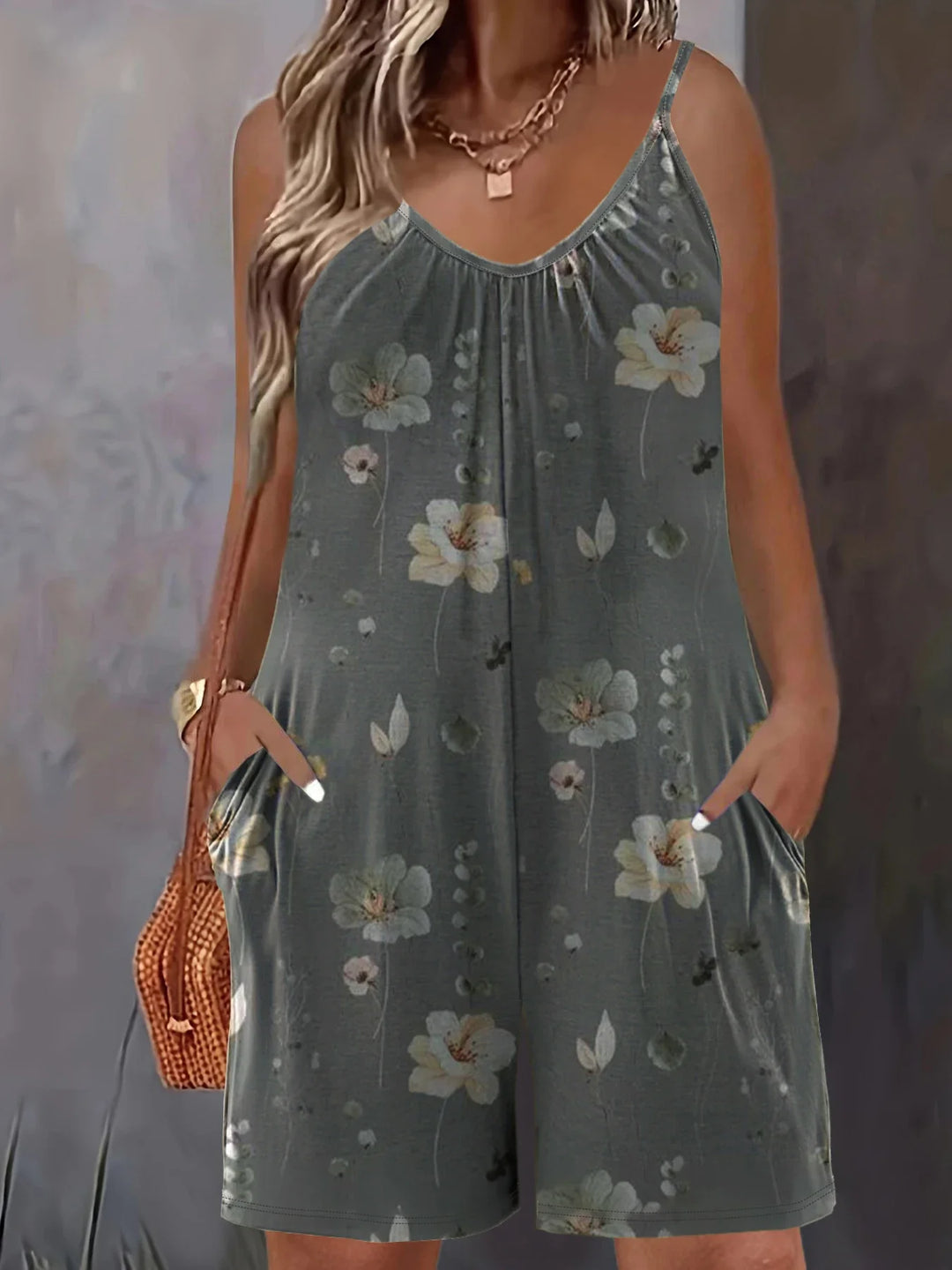 Stilla | Kvinder's Blomster Designer Mode 2 6xl Rompere Jumpsuits (plus Størrelse)