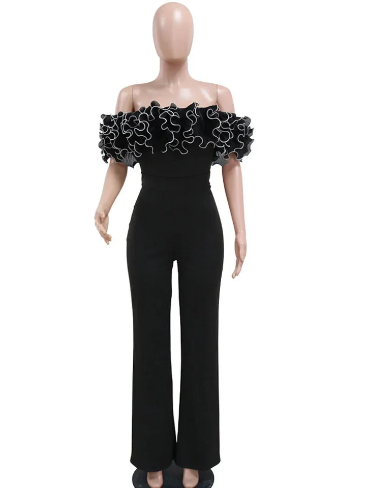 Stilla | Kvinders Blomstret Off Shoulder Mode Designer Jumpsuits