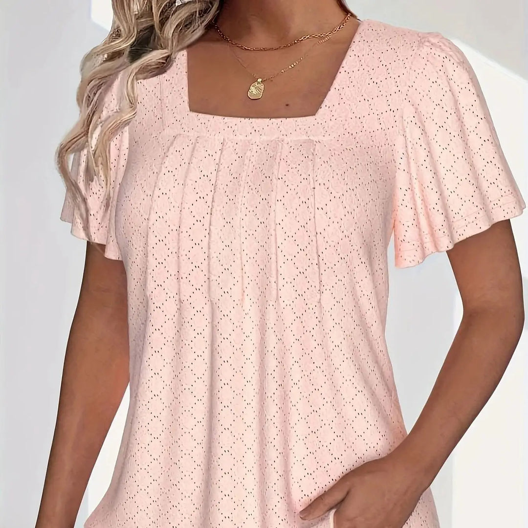 Stilla | Kvinders Hallow Out Mode Designer 2 5xl Bluse T-Shirts (plus Størrelse)