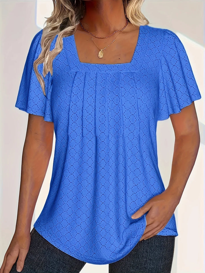 Stilla | Kvinders Hallow Out Mode Designer 2 5xl Bluse T-Shirts (plus Størrelse)