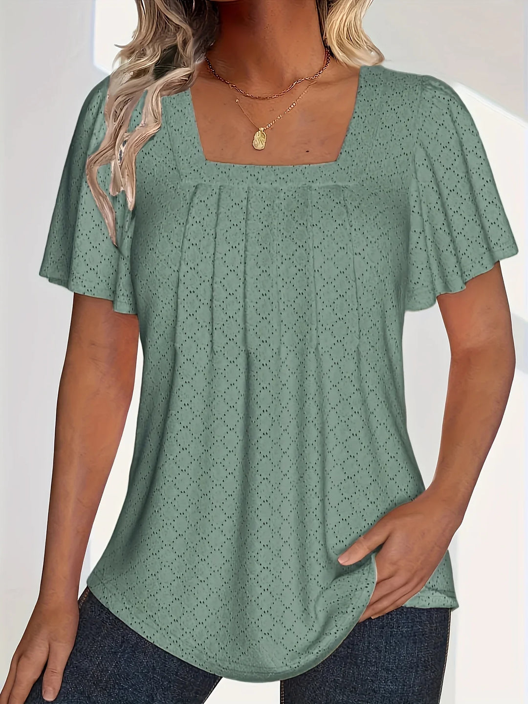 Stilla | Kvinders Hallow Out Mode Designer 2 5xl Bluse T-Shirts (plus Størrelse)