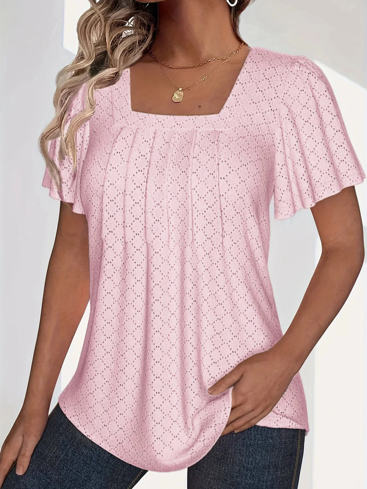 Stilla | Kvinders Hallow Out Mode Designer 2 5xl Bluse T-Shirts (plus Størrelse)