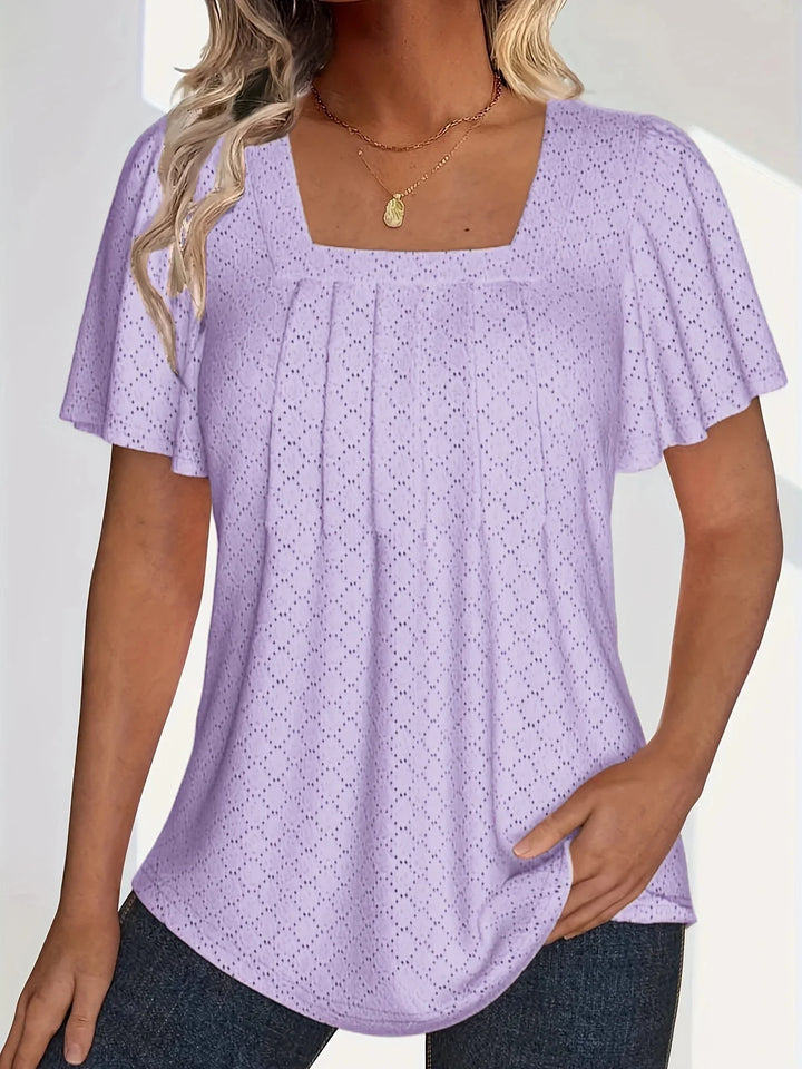 Stilla | Kvinders Hallow Out Mode Designer 2 5xl Bluse T-Shirts (plus Størrelse)