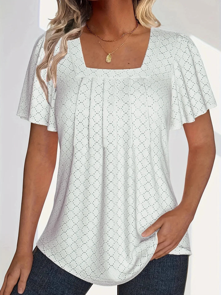 Stilla | Kvinders Hallow Out Mode Designer 2 5xl Bluse T-Shirts (plus Størrelse)