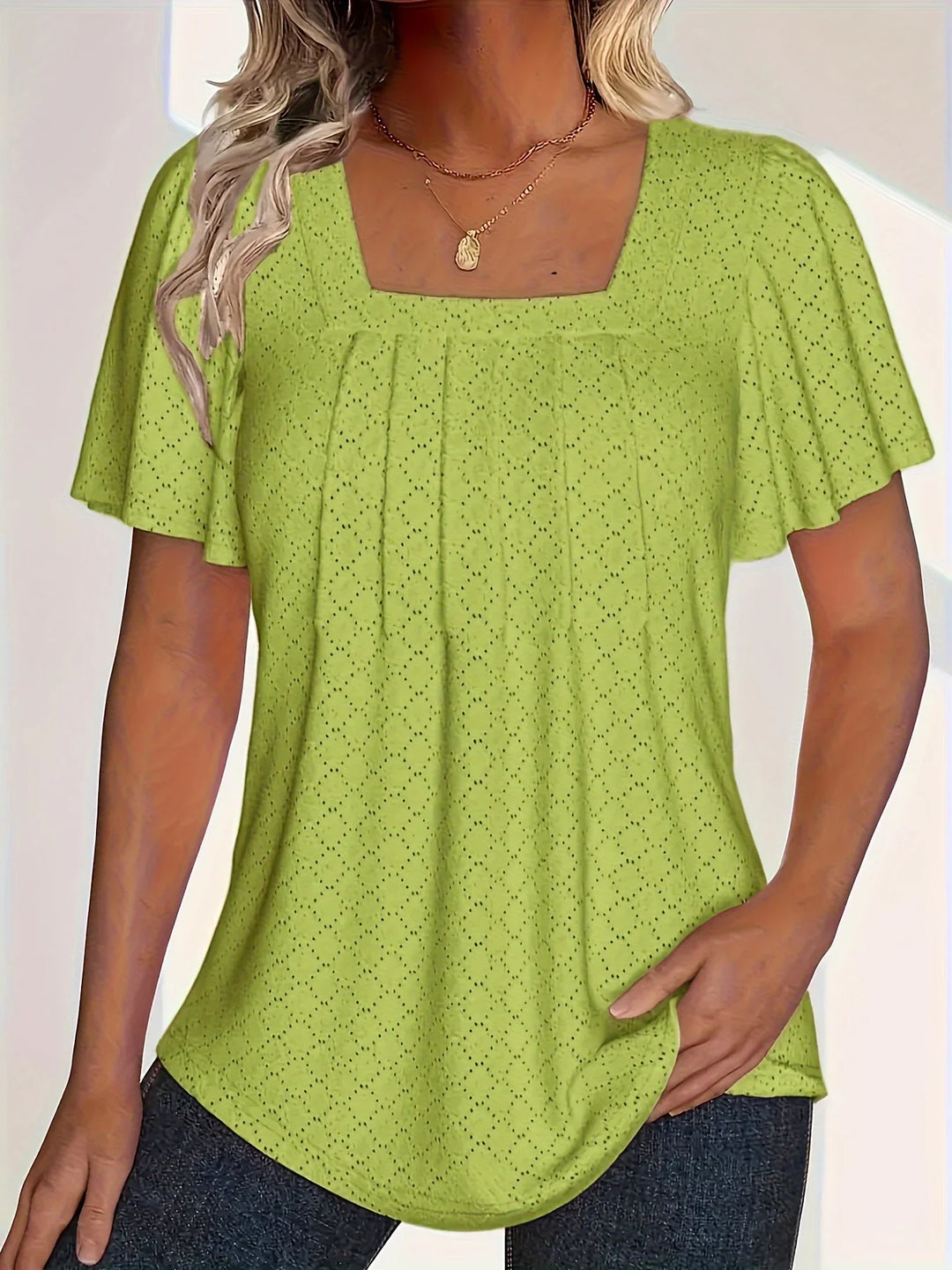 Stilla | Kvinders Hallow Out Mode Designer 2 5xl Bluse T-Shirts (plus Størrelse)