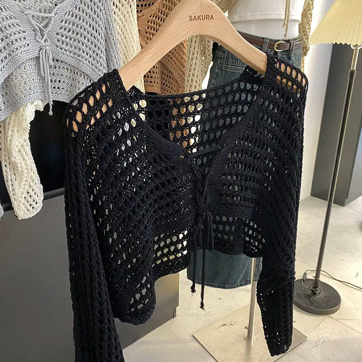 Stilla | Kvinders Hallow Out Top Mode Designer Strikketrøjes