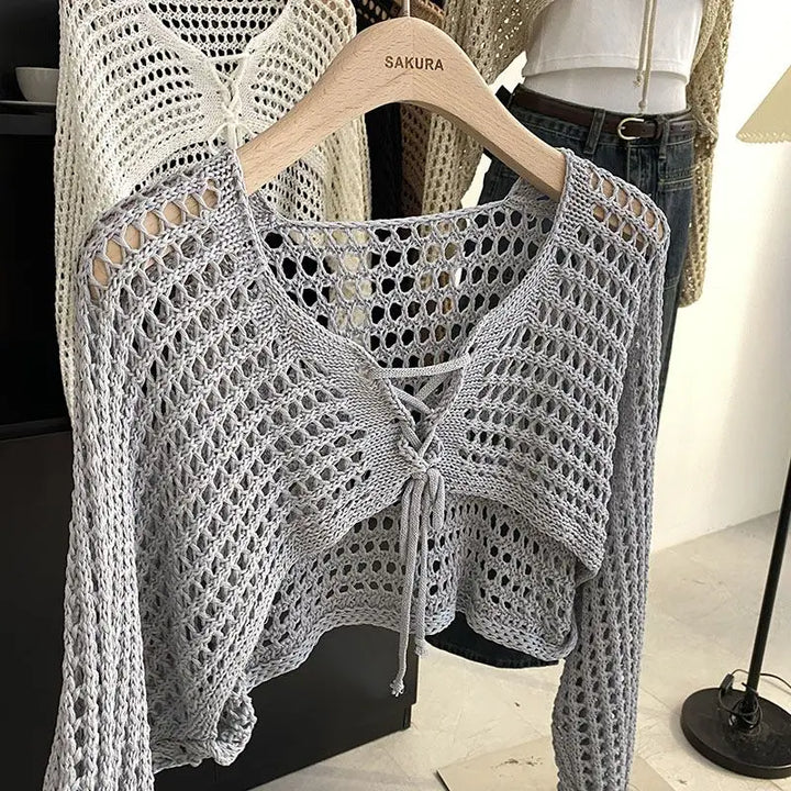 Stilla | Kvinders Hallow Out Top Mode Designer Strikketrøjes