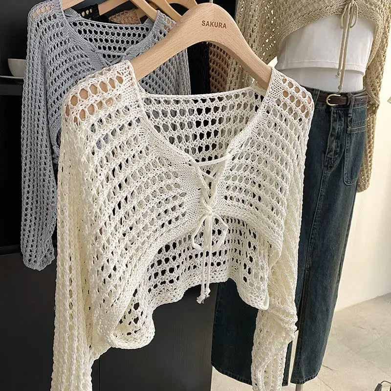 Stilla | Kvinders Hallow Out Top Mode Designer Strikketrøjes