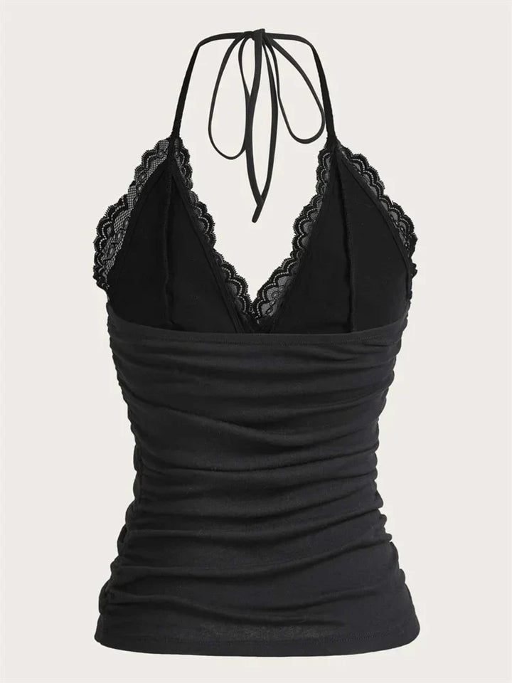 Stilla | Kvinders Halterneck Top Rygløs Mode Designer Singlets