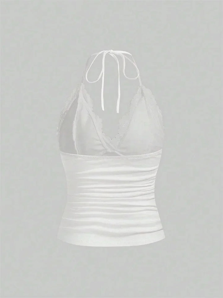 Stilla | Kvinders Halterneck Top Rygløs Mode Designer Singlets