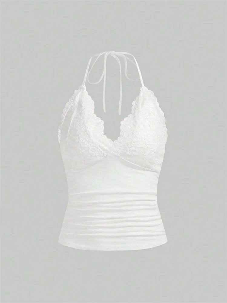Stilla | Kvinders Halterneck Top Rygløs Mode Designer Singlets