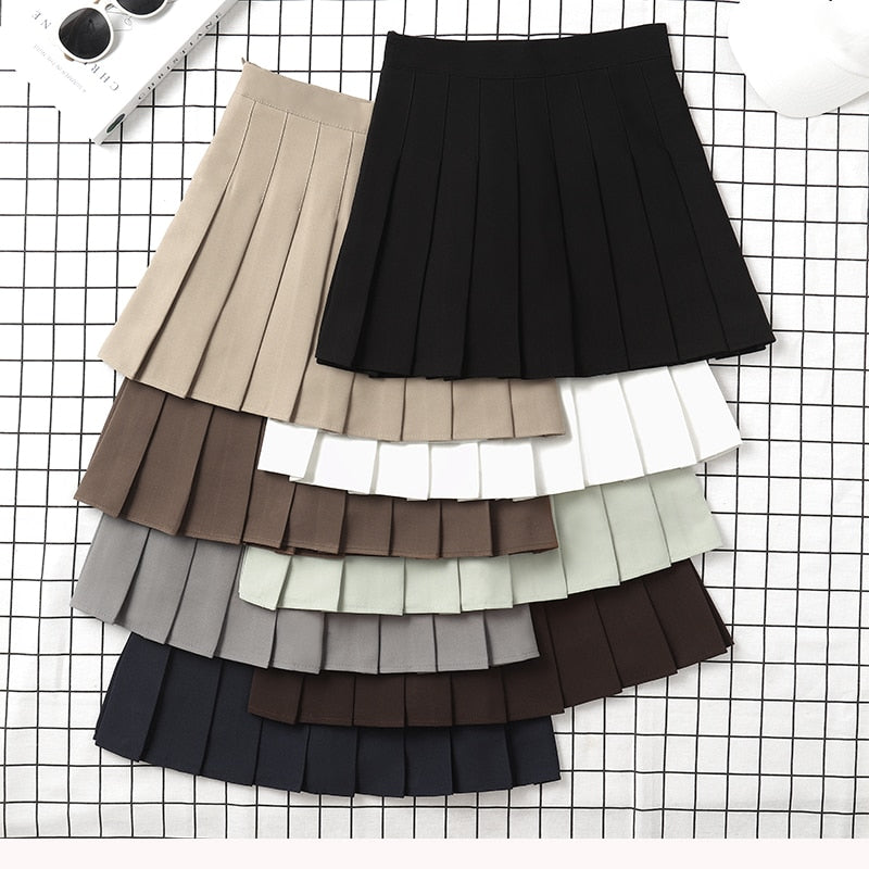 Stilla | Kvindernes Høj Talje Mode Designer Plisserede Nederdele (kort)