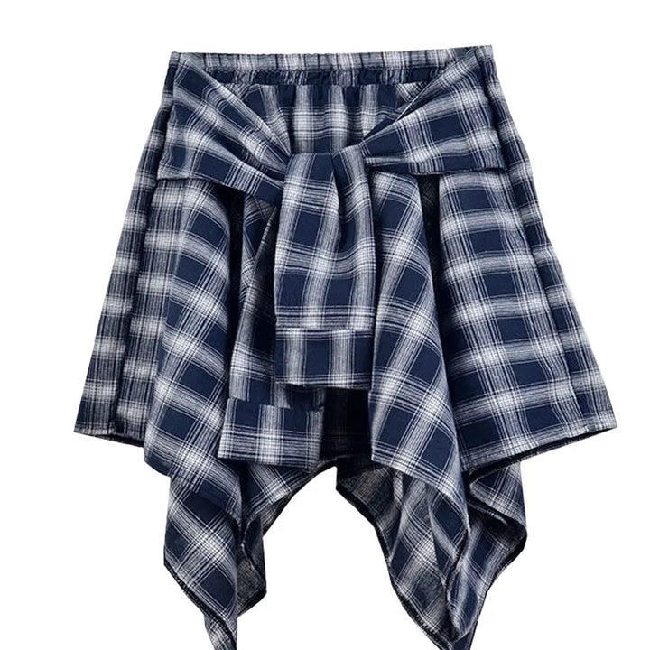 Stilla | Kvinders Høj Talje Flæse Lagdelt Mode Designer Sløjfe Mini Nederdele (kort)