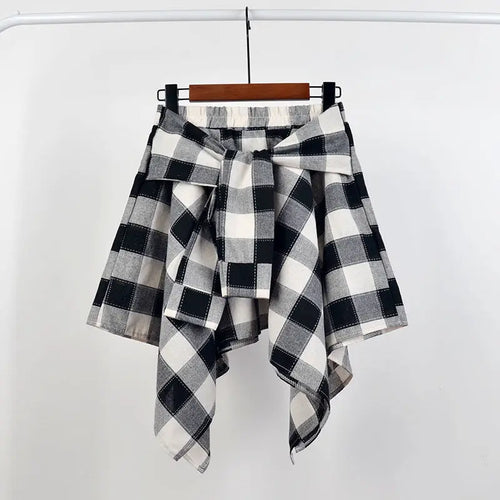 Stilla | Kvinders Høj Talje Flæse Lagdelt Mode Designer Sløjfe Mini Nederdele (kort)