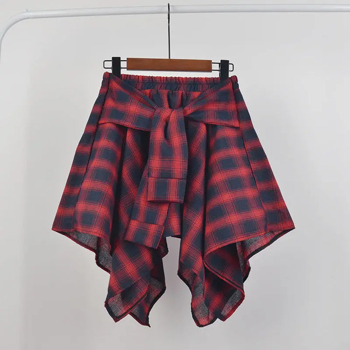 Stilla | Kvinders Høj Talje Flæse Lagdelt Mode Designer Sløjfe Mini Nederdele (kort)