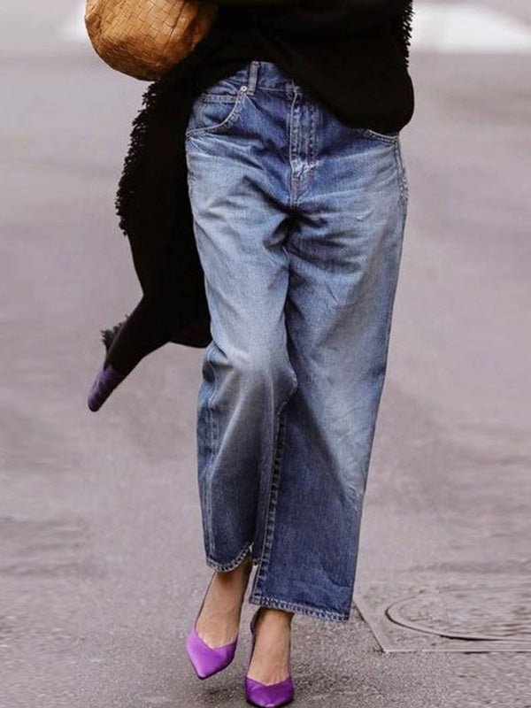 Stilla | Damejeans Afslappet Lomme Lige Jeans