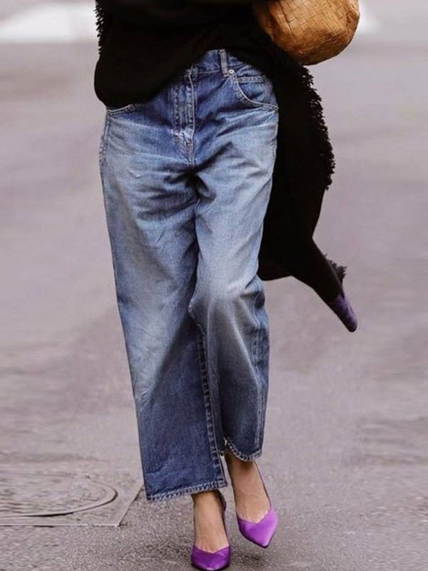 Stilla | Damejeans Afslappet Lomme Lige Jeans