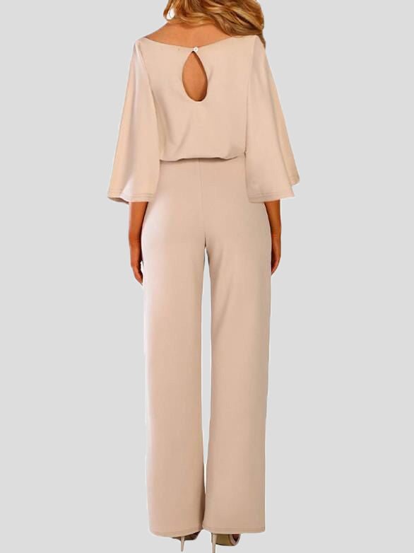 Stilla | Dame Jumpsuits Afslappet Solid Bælte Lange Ærmer Jumpsuit