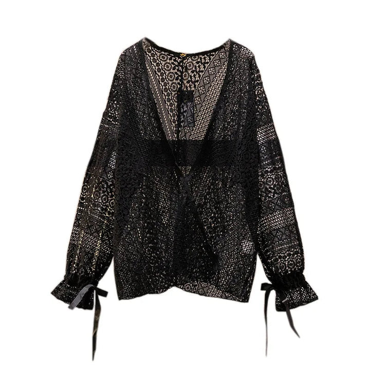Stilla | Kvinders Blonde Gennemsigtig 5 9xl Mode Designer Bluse Lange Ærmer Toppe (plus Størrelse)