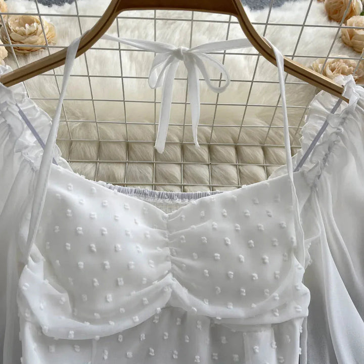 Stilla | Kvinders Lanterneærmede Off Shoulder Mode Designer Langærmede Tops