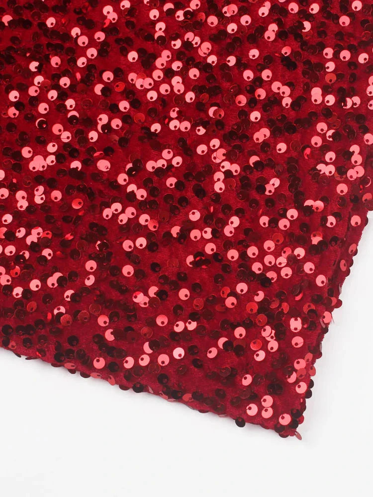 Stilla | Kvinders Off Shoulder Højt Splits Sequin Mode Designer Kjoler (lang)