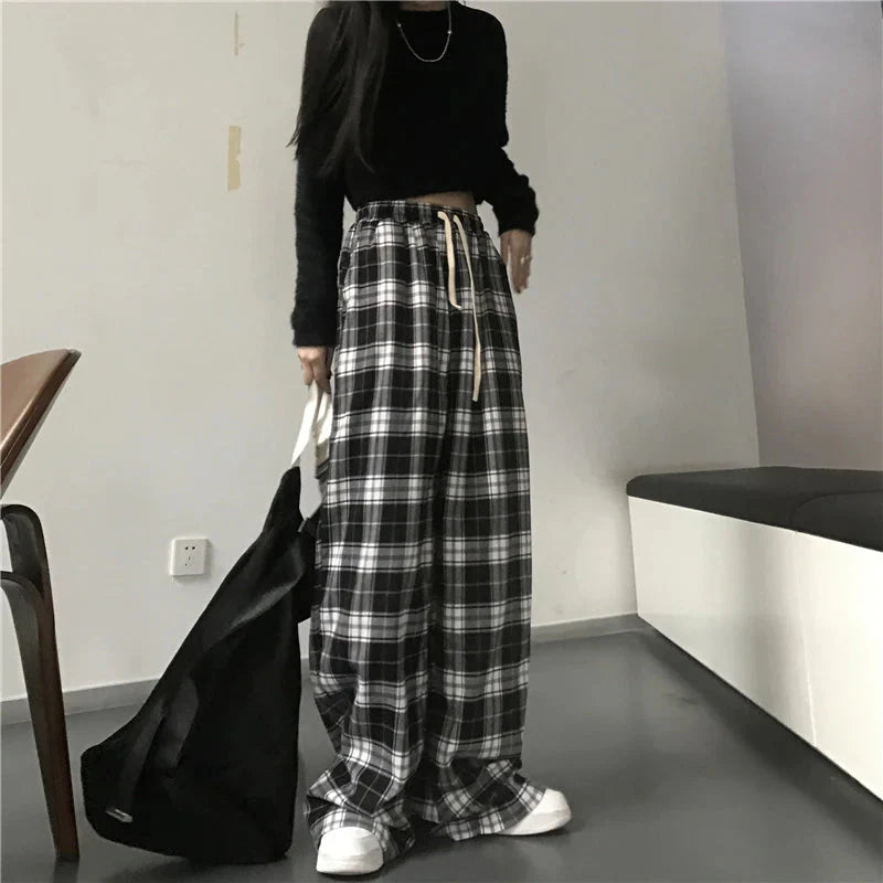 Stilla | Kvinders Ternet Høj Talje Skinny Mode Designer Baggy Bukser