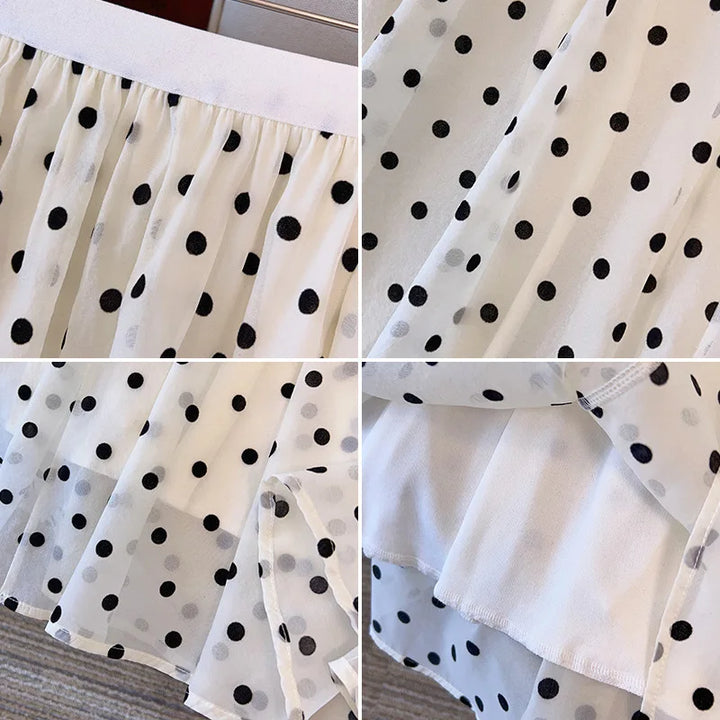 Stilla | Kvinders Polka Dot A-Line Fashion Designer 4 9xl Mini Nederdele (plus Størrelse)