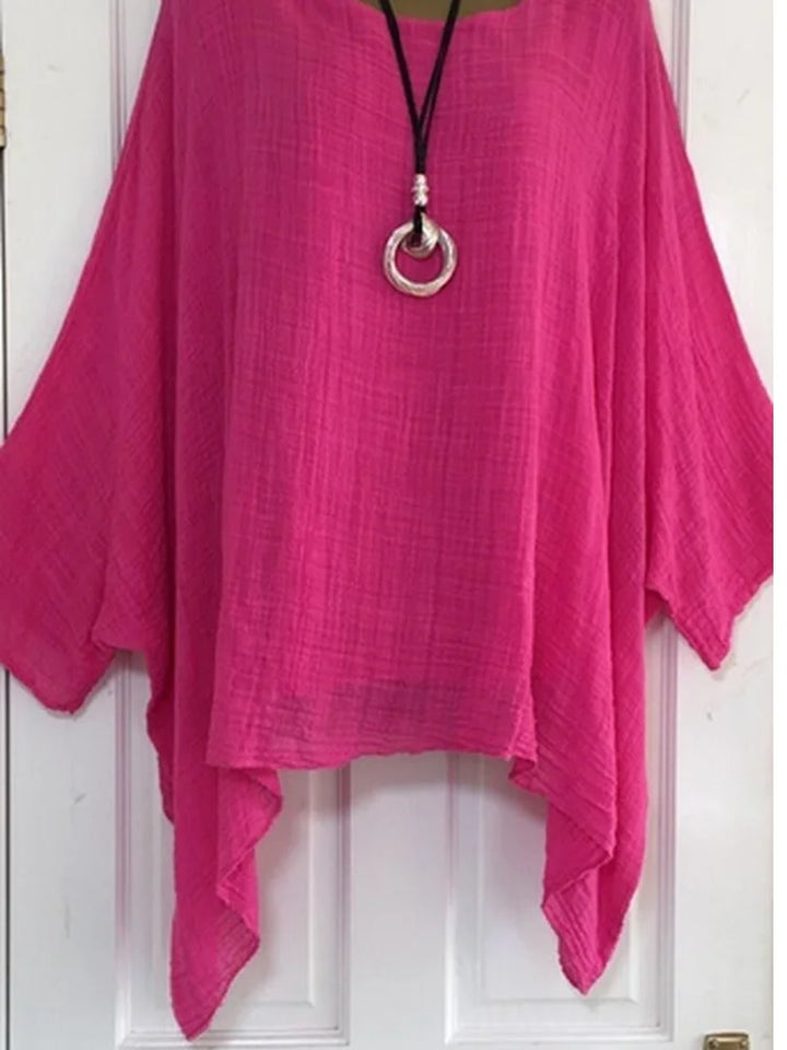 Stilla | Kvinders Flæse Trim 2 6xl Toppe Mode Designer Bluse T-Shirts (plus Størrelse)