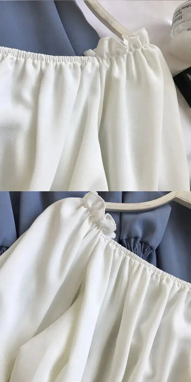 Stilla | Kvinders Ruffle Trim Mode Designer Puffede Langærmede Tops