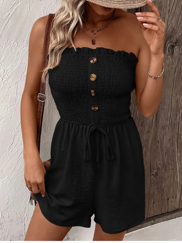 Stilla | Kvinders Ruffle Trim Bred Ben Mode Designer Shorts Rompers